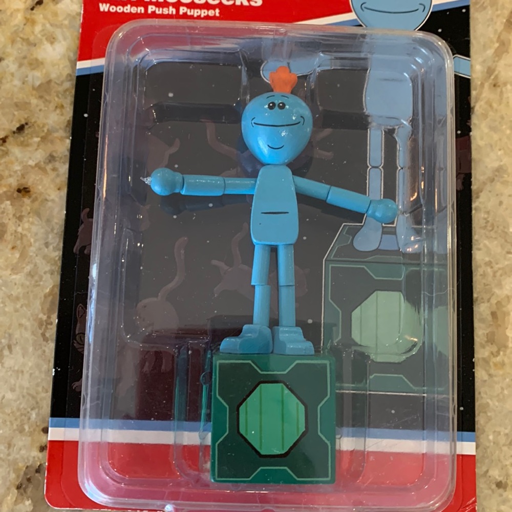 Mr. Meeseeks Wooden Push Puppet